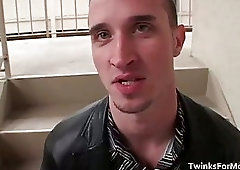 Horny twinks sucking and fucking cock for cash