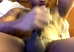 Str8 Black Casual Jerk Off & Cum BBC 7