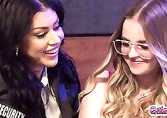 Queenie Sateen and Codi Vore frisky fun while the mood is right