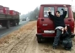 real fuck on big public street