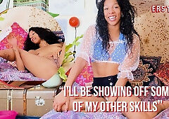 Ersties - Flexible Babe from the UK Gets Off With a Glass Sex Toy