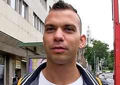 Charismatic European amateur fucking in the hallway