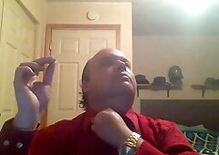 The sexy mummy takes off her panties and spreads her legs wide