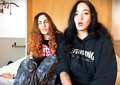 Goth girl, feet fetish, red hair