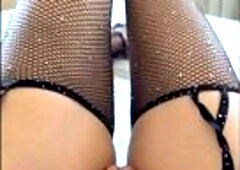 Fishnet sparkles hugging each curve during the time that fingers tug the mesh full heat Sub OF