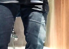 Soddening my denim, peeing and cuming on them.