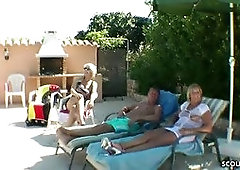 German wifey made spouse to cuckold and fuck dude at holiday