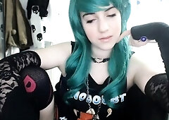 Curly Blonde Teen Records Solo Dildo Masturbation More at