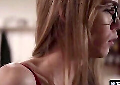 Tall TS hottie Crystal Thayer enjoys a savage anal pounding