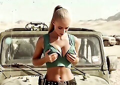AI generated - That babe cosplayed as Lara Croft until that babe got screwed in each aperture.