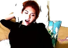 This babe has a big cock and perfect tits