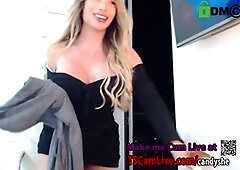 Seductive Lovense she-male with amazing body performs on webcam, Part 9