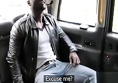 Ebony stud anal banged hawt taxi driver