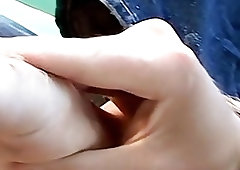 Massing his feet and cock to get off