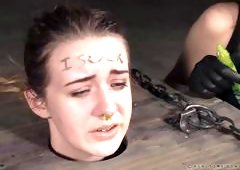 With Only Her Head Visible