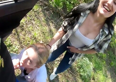 Girlfriend Loses Rock-paper-scissors And Have To Suck Off Fellow Traveler - Epic Facial - Black Lynn, Simon Winternight And Vicky Sixxx