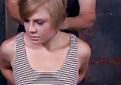 Slave babe gets roped up and humiliated by master BDSM