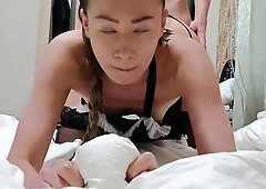 anal lover beg his girlfriend for an anal sex, she agreed but says that it's the last time