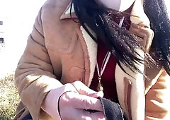 Onanism, ass-fuck, crossdresser outdoor