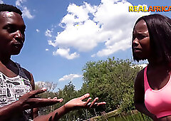 Busty Black Chick Gets Facial From Gym Instructor