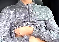Jerking off in car
