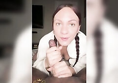 POV Oral: Blowing Bubbles on Large Rod ???? Sloppy BJ