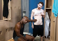 Aaron Trainer blacks Nick Milani in the dressing room