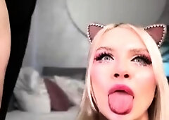 Curly Blonde Teen Records Solo Dildo Masturbation More at