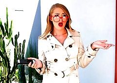 Sweetheart with long legs Kandace Kayne fucked in the cowgirl pose