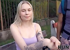HUNT4K. Guy accepts money and watches how his GF gets drilled by stranger