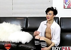 Gorgeous guy Greco rai spills a load out after masturbating