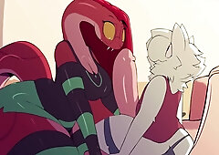 Car Toon - By The Snake - Hard Pussy Creampie In Cowgirl