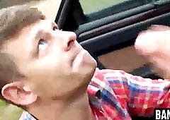 youngster hitching for a rail gets poked