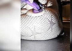 Consummate white butt, Speculum booty play right side POV