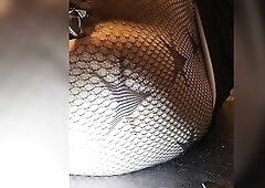 Consummate white butt, Speculum booty play right side POV