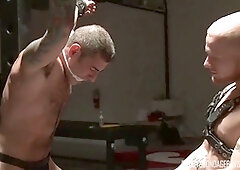 Luke enjoys teasing Nick with his collection of electrifying sex toys