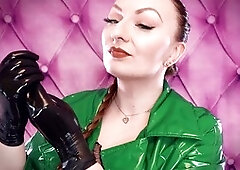 Fetish ASMR with Arya Grander in nitrile gloves and lube featuring soothing POV sounds