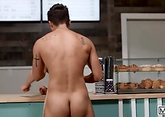 FOLKS - Trampy Barista Troye Dean Is Hungry For Angel Rivera's Humungous Stiff Manmeat