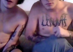 Twink Twins Masturbating on Webcam
