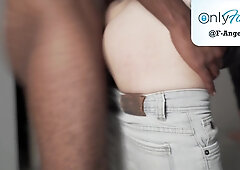 BIG BLACK COCK pound white donk without a condom internal ejaculation