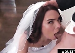 ADULT TIME - Excited Cheating Bride Ivy Ireland Takes AIRTIGHT double penetration & TEAM FUCK On Her Wedding Day!