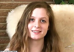 Nika is a recent youthful blond doing her 1st adult photo shoot. This babe gives up a great interview with R. Williams. This babe disrobes down and pu