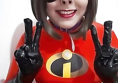 Cute Trans Elastic Slut Giving a Oral-sex to BBC and Eating Cum after Deepthroat wearing a S&M Nosehook