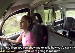 IR taxi tattooed bosomy MILF pussyfucked by BBC client