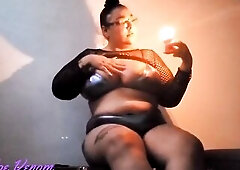 big beautiful woman Chloe Venom Waxplay with Blush Temptasia Fox trickle candle