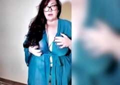 big beautiful woman mother I'd like to fuck Jayne is looking astounding in her sheer robe and underware. That babe sluggishly discloses her strap
