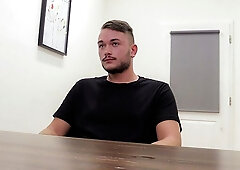 Uncut cock explodes all over that pretty face