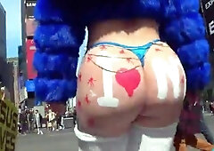 Big titted reality tv star ass fucked in public