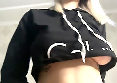 A movie turned out to be too boring and my girlfriend found something more interesting to do