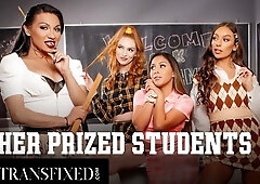 Hot Classroom Foursome With Jessy Dubai Maya Kendrick Liv Revamped & April Olsen
